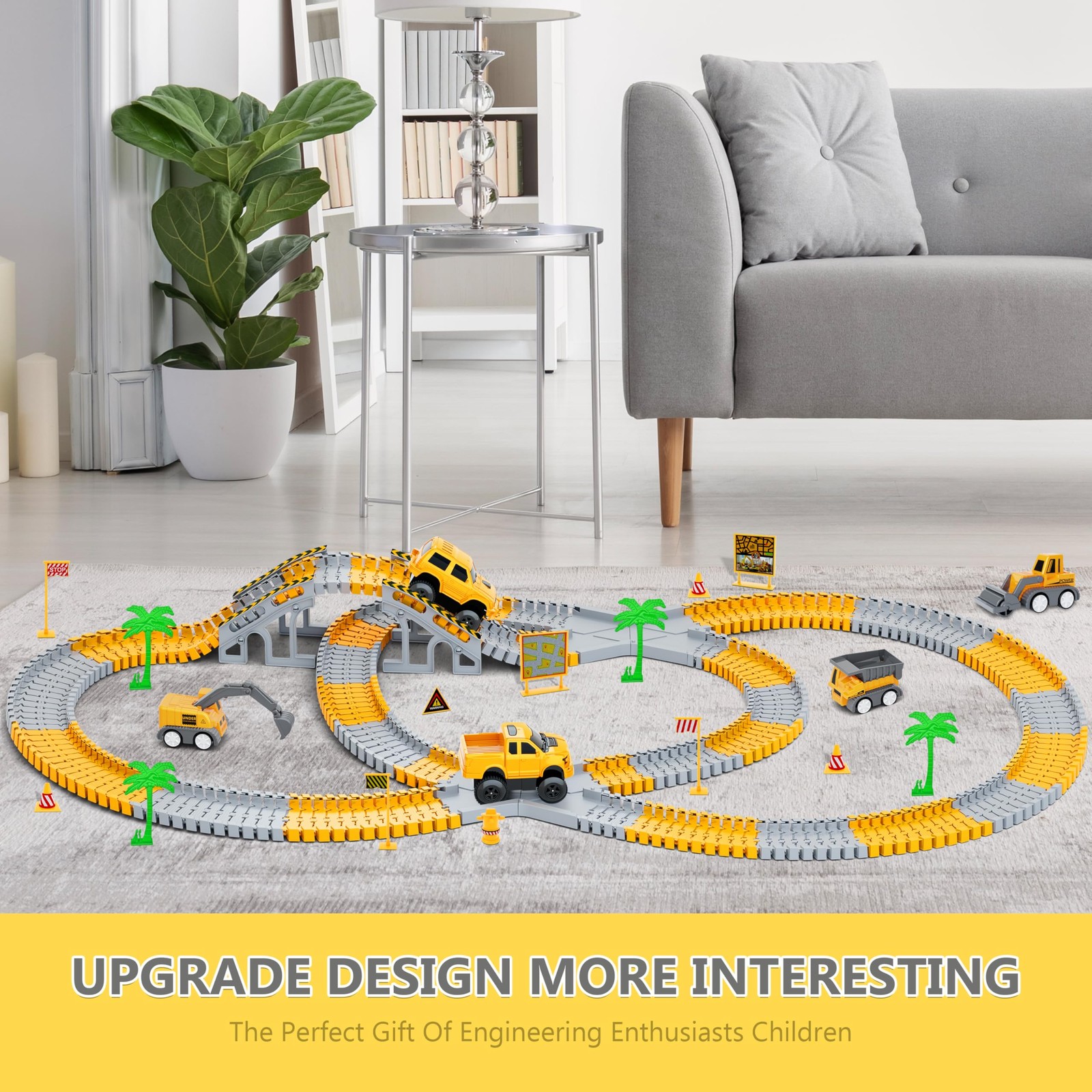 Kids Toys 253 PCS Construction Race Tracks Toy for 3 4 5 6 7 8 Year Old Boys …