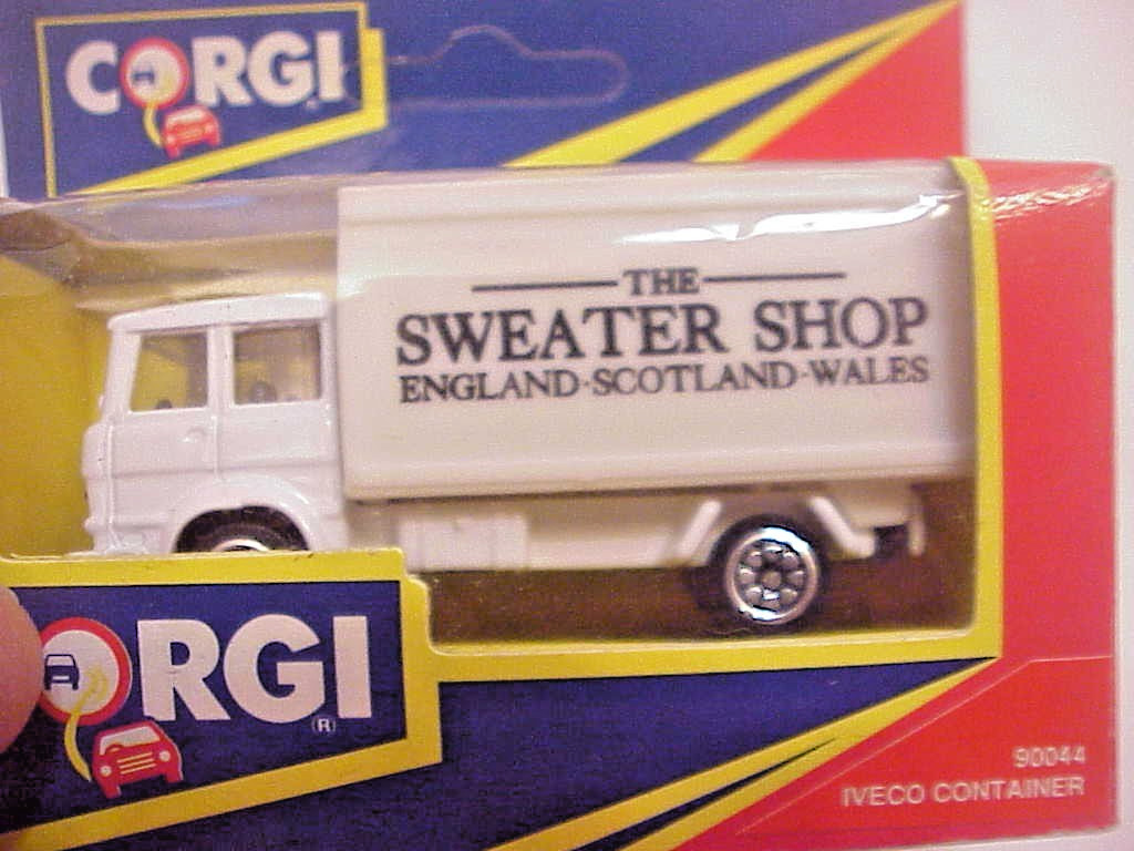 1992 Corgi @ 8cm 90044 Iveco Container Truck The Sweater Shop White Unopened Box