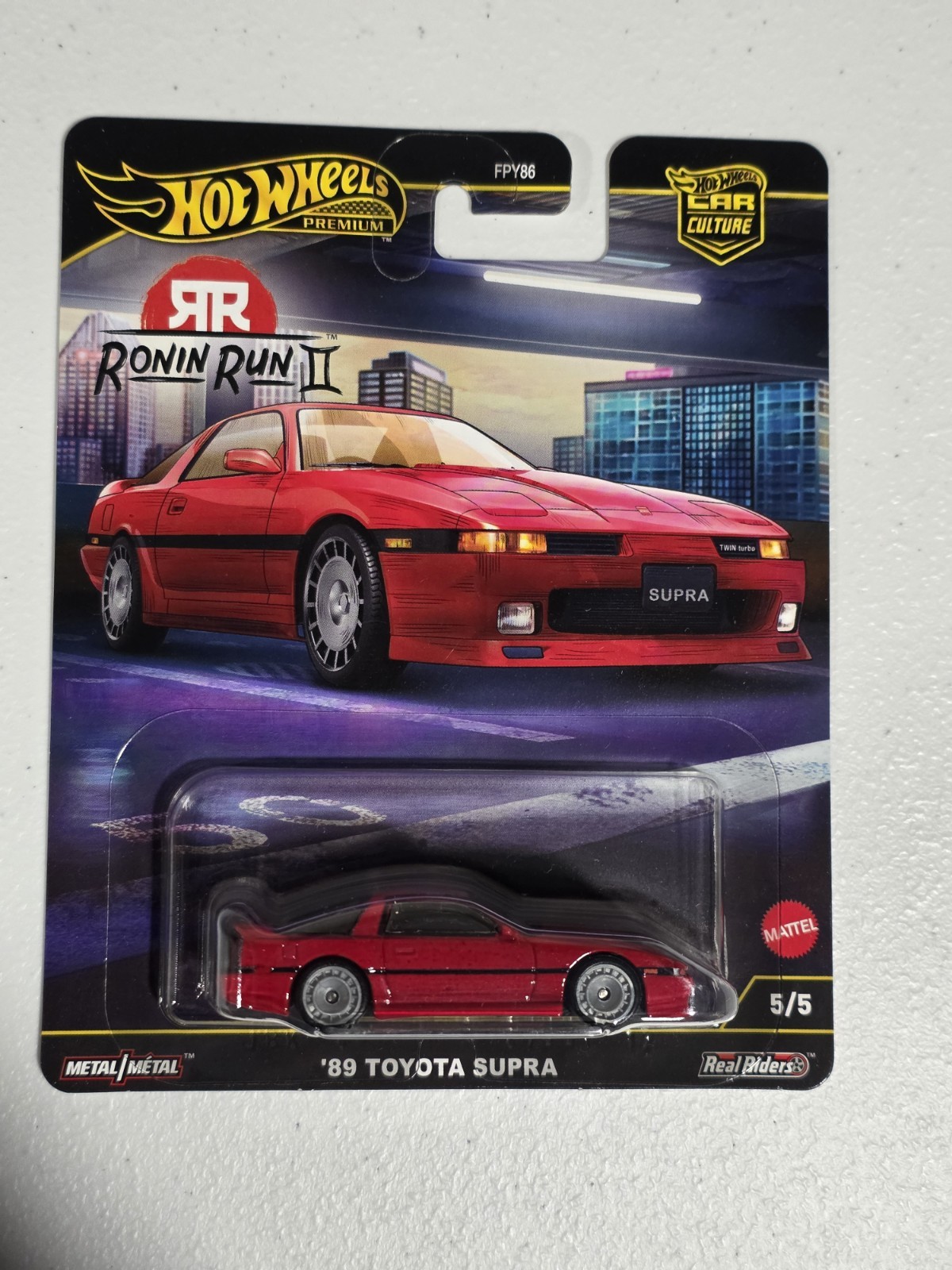 NEW Hot Wheels Car Culture Ronin Run 2 II ’89 TOYOTA SUPRA 1:64 JBK90 Diecast