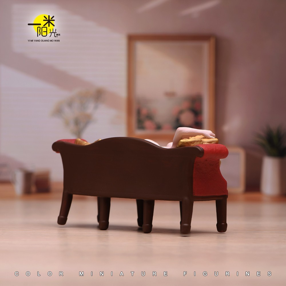 1/18 Miniatures Sexy Sofa Lying Beauty Girl Scene Props Model Figures For Cars