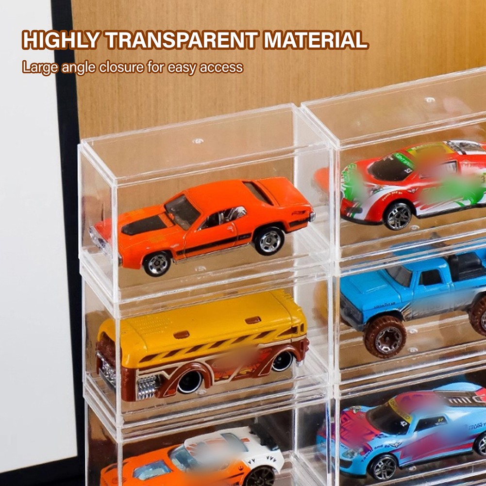 5-100x Clear Acrylic Display Case Storage Box For 1/64 Scale Diecast Model Cars