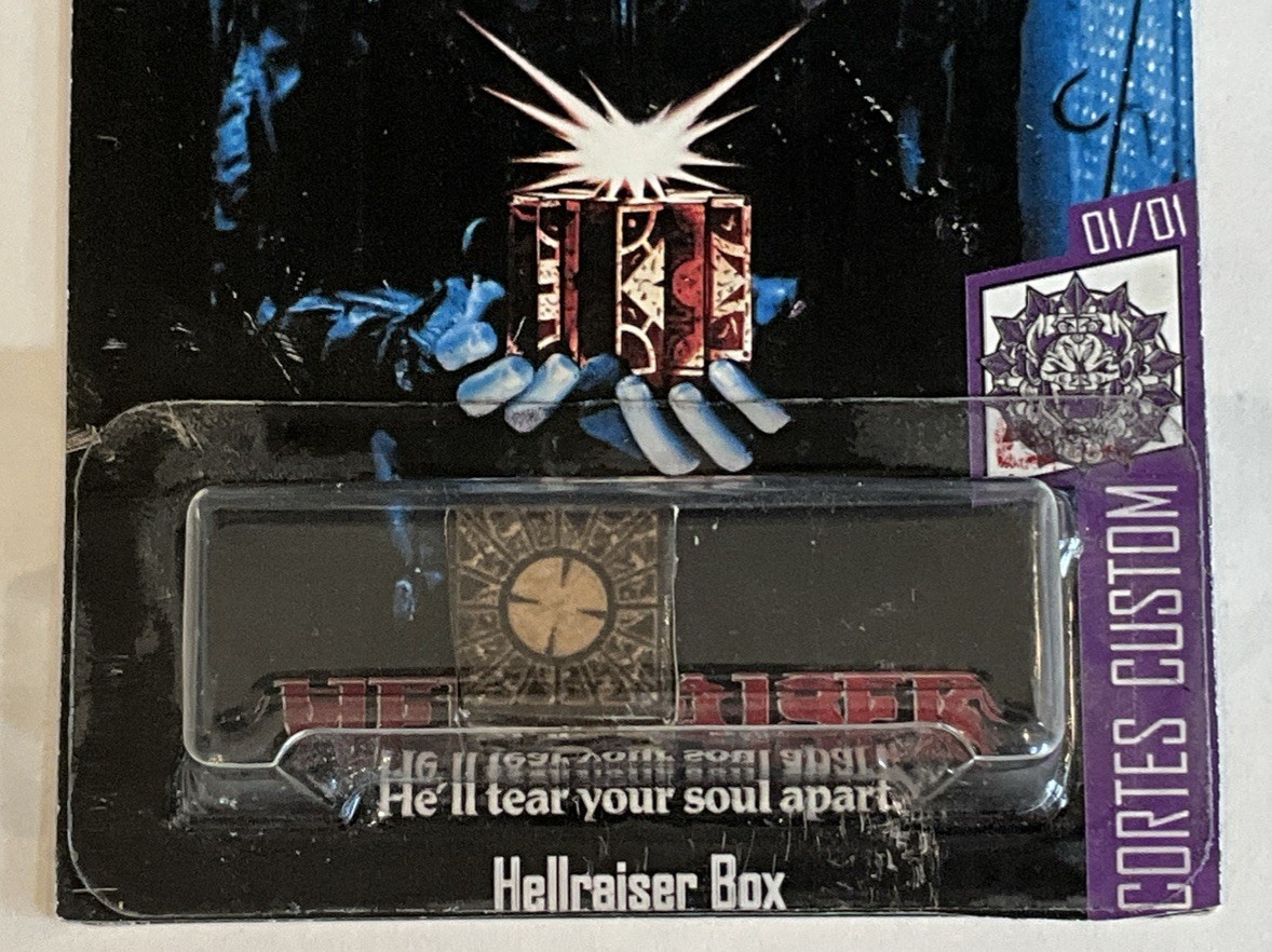 Hot Wheels Pinhead The Box Hellraiser Movie Custom Card Cortes Customs 01/01