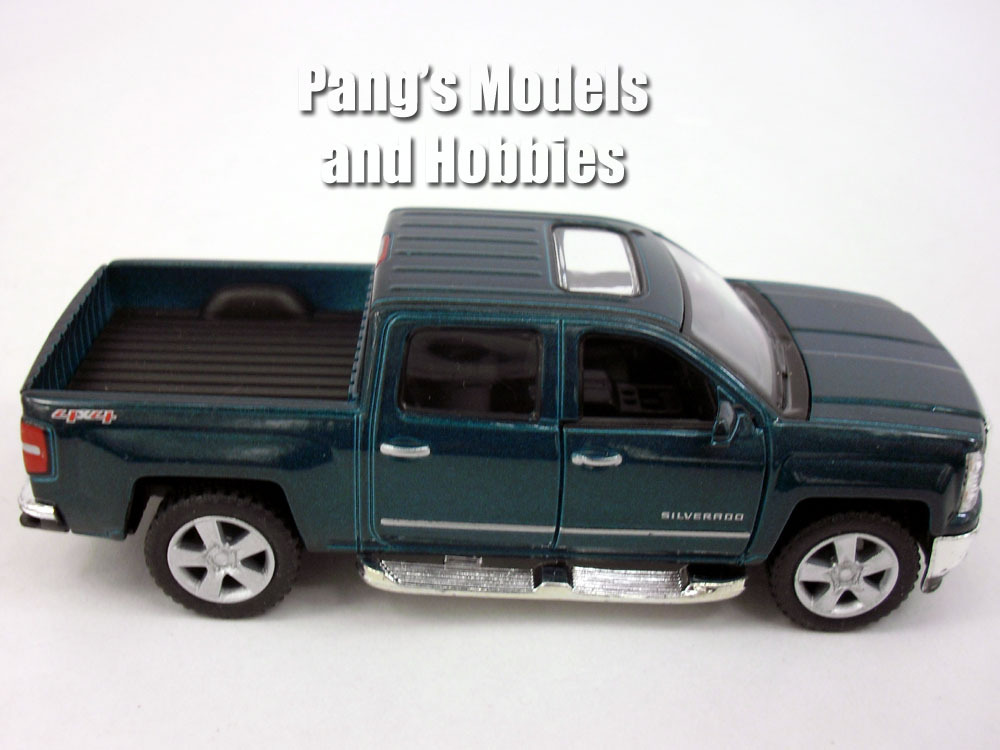 Chevy Silverado (2014) LTZ Crew Cab 4×4 1/46 Scale Diecast Metal Model – GREEN