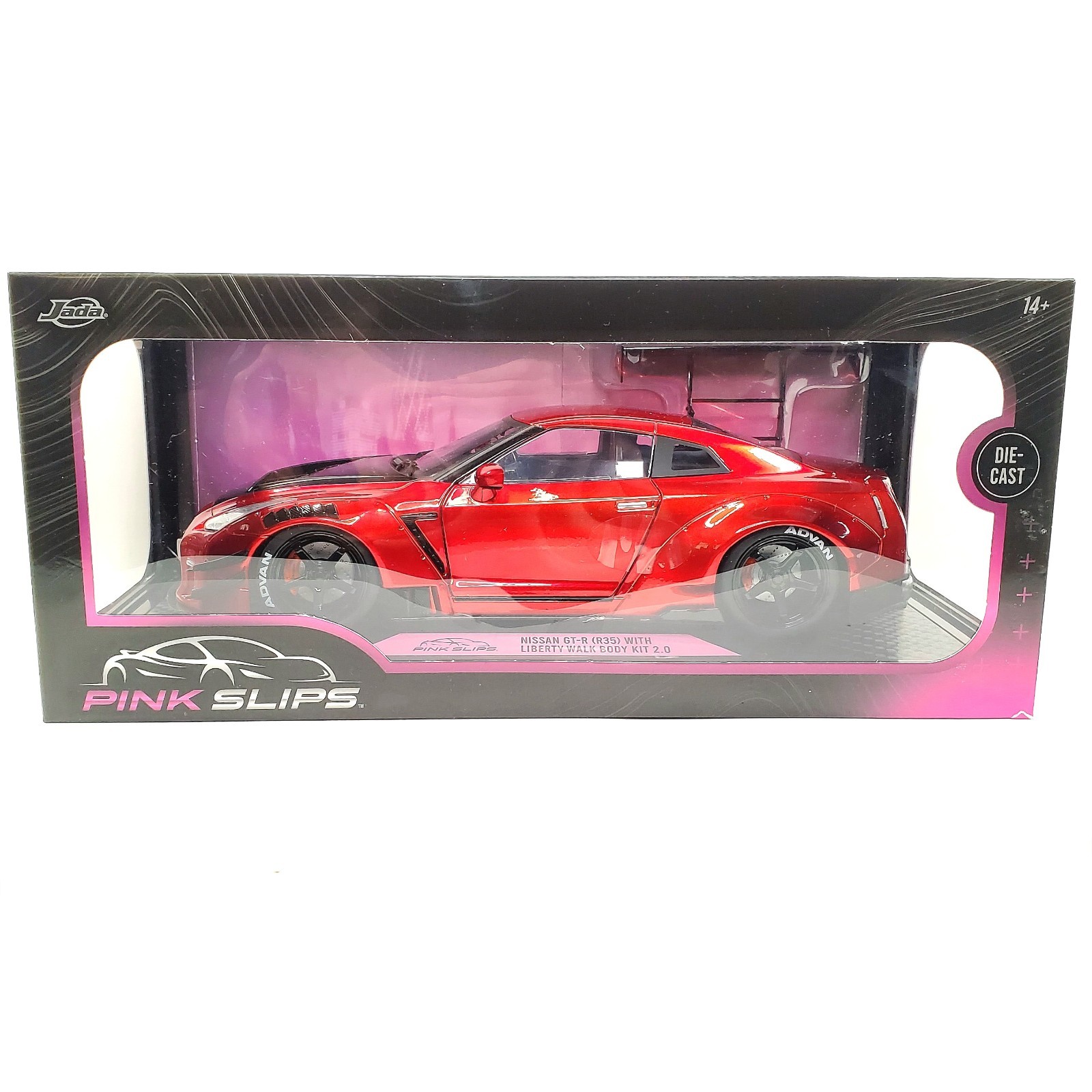 NEW 2025 Jada Pink Slips 1/18 Nissan GT-R R35 LBWK Liberty Walk Body Kit 2.0 Red