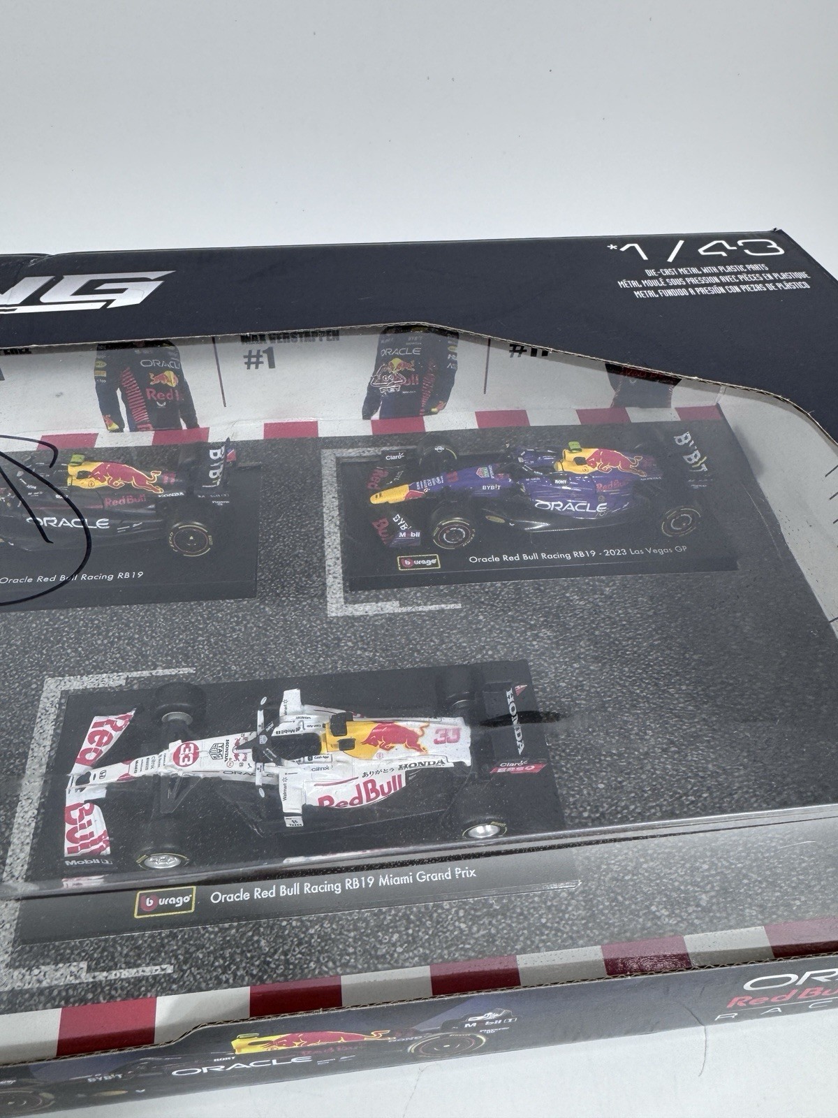 BURAGO FORMULA RACING 1/43 scale red bull F1 cars boxed set NEVER OPENED