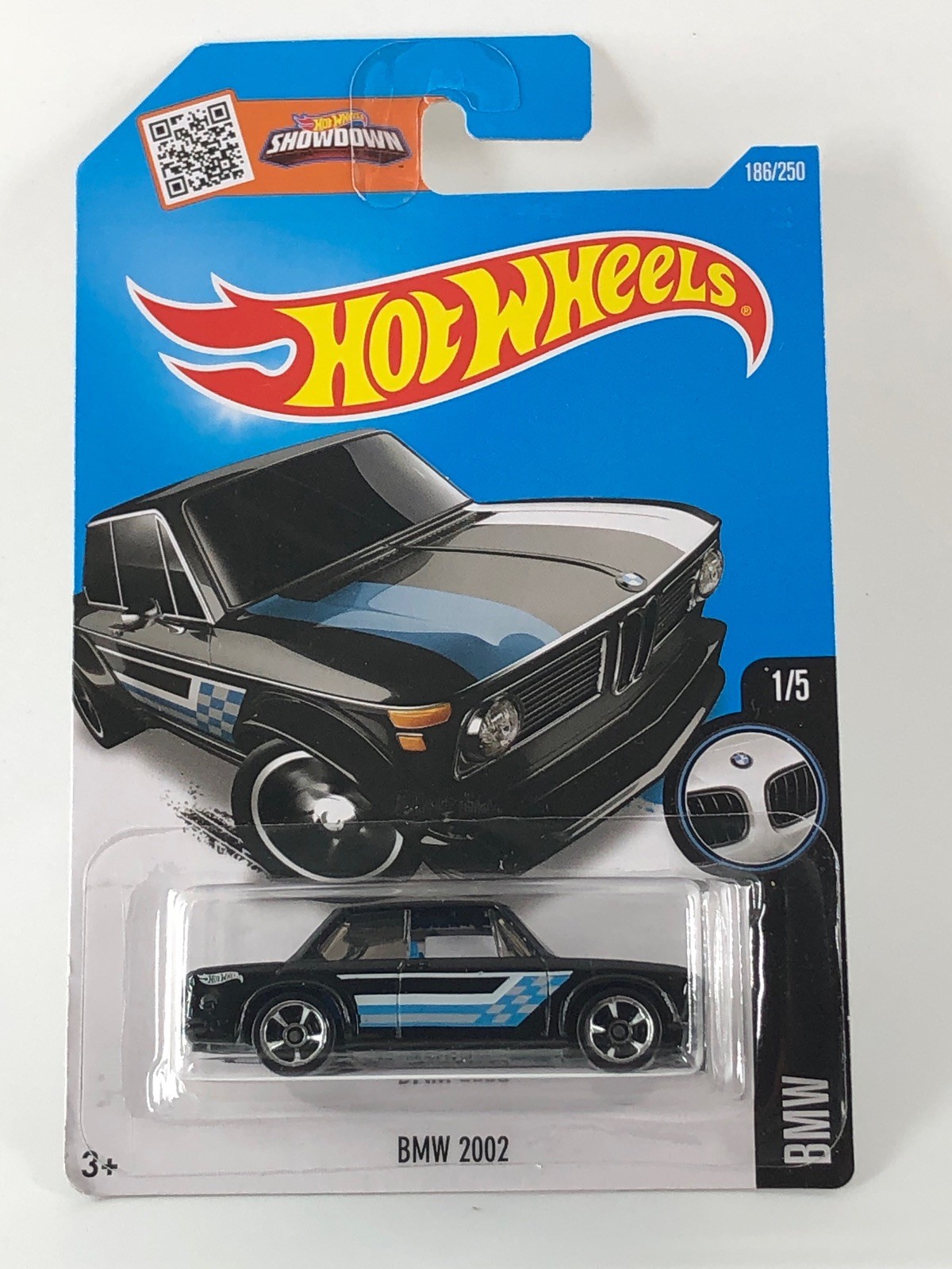 Hot Wheels BMW 2002 Black Blue BMW 1/5 186/250