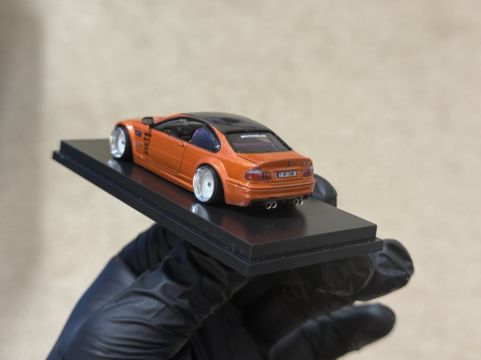 Hot Wheels BMW M3 E46 1:64 Custom Orange/Black Metal Diecast Car Ltd Ed