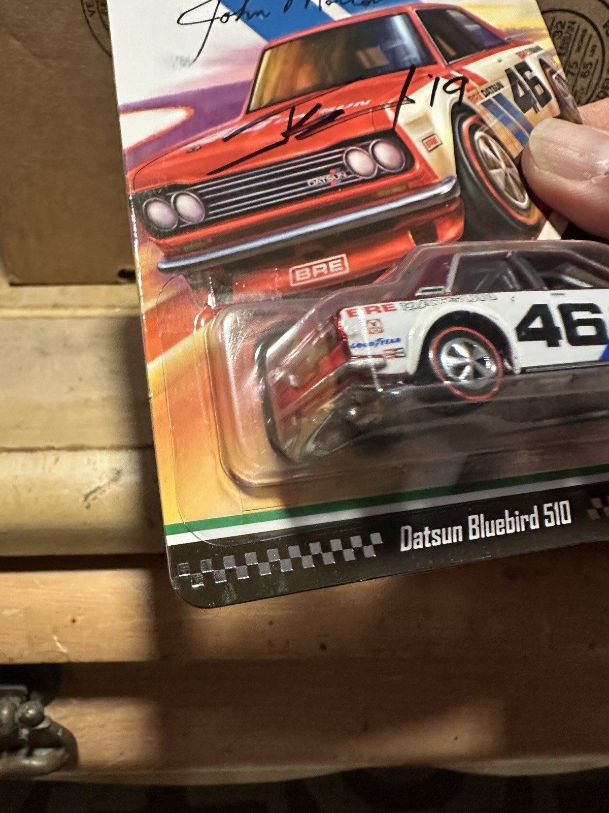 HW 2013 RLC Series 12 – BRE Datsun Bluebird 510 #2519 of 3000- 3 Autographs Rare