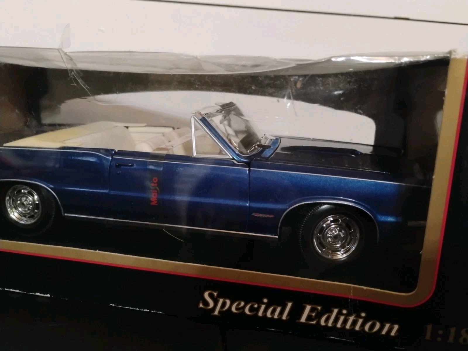 Maisto Special Edition Pontiac GTO 1:18 Diecast Metal Blue Car 1965 New