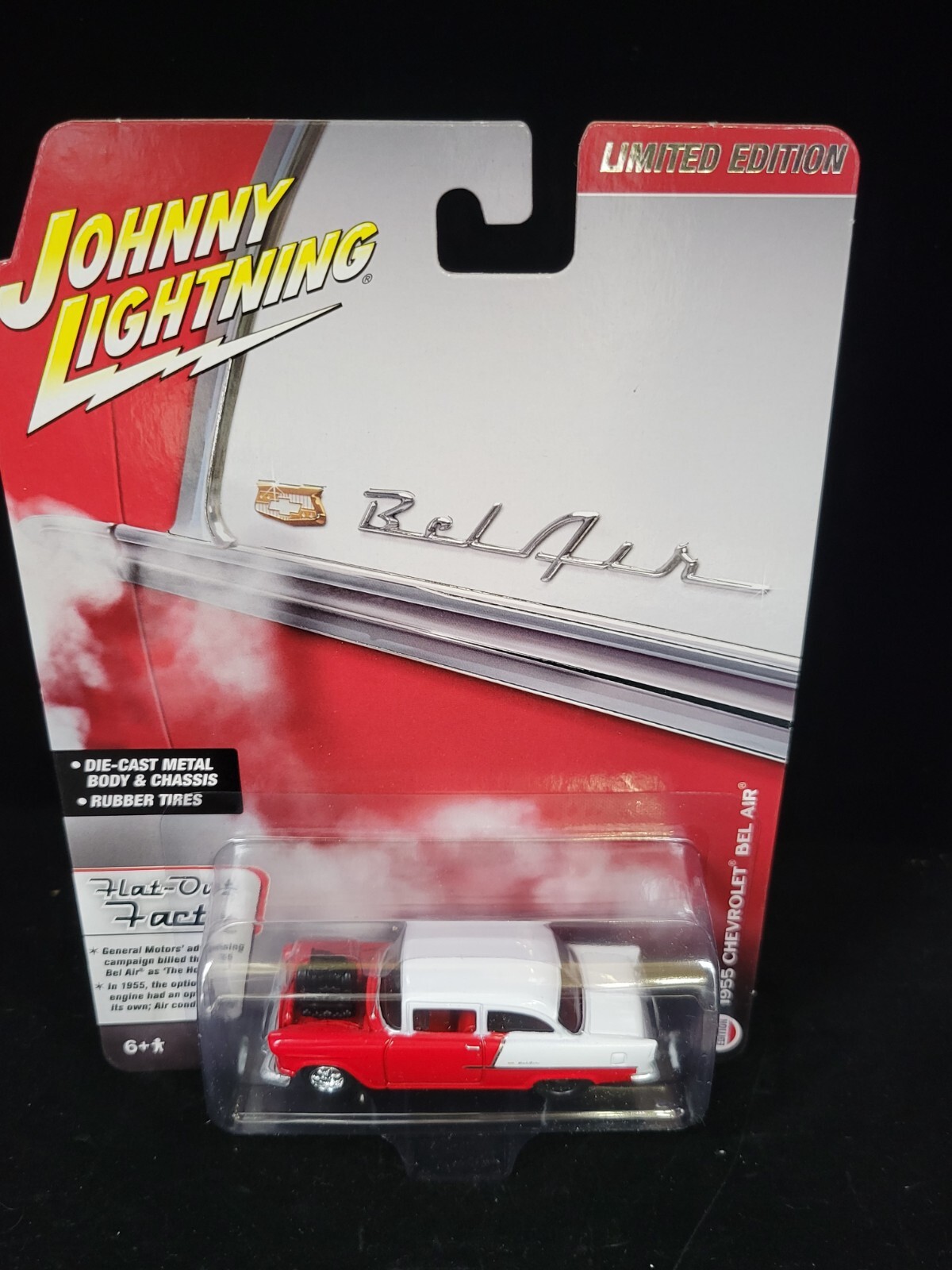 Johnny Lightning HOBBY EXCLUSIVE ’55 Chevy Bel Air 1:64 Diecast (RED/WHITE) 408