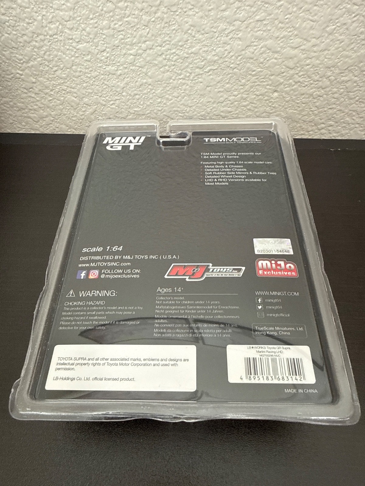 TOYOTA GR SUPRA MARTINI RACING CHASE LBWK LB WORKS MIJO TSM MODEL MINI GT CHASE