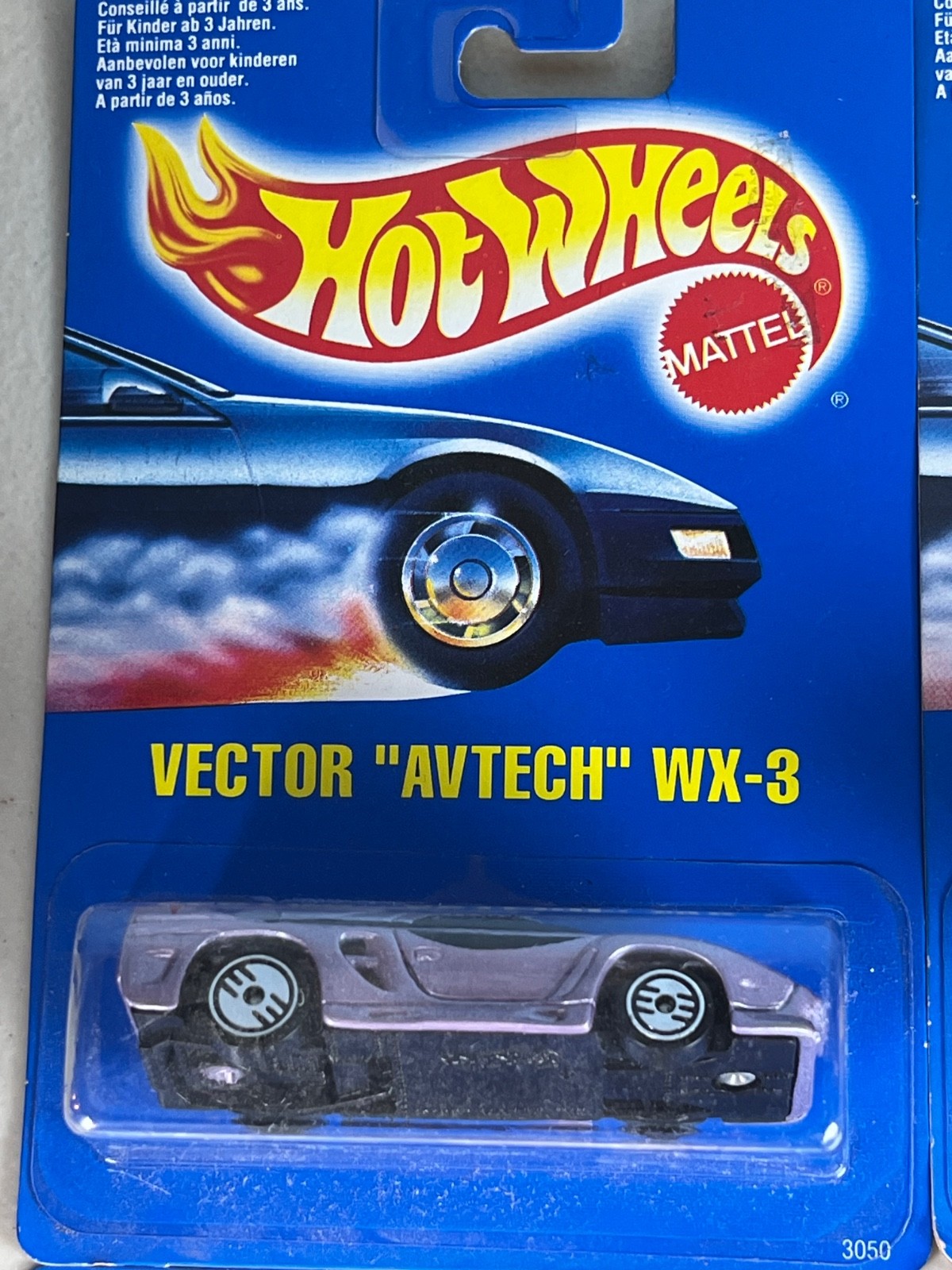 Vintage Hot Wheels Blue Card Lot Vector Diablo Sol-Aire Pipe Jammer 6pc