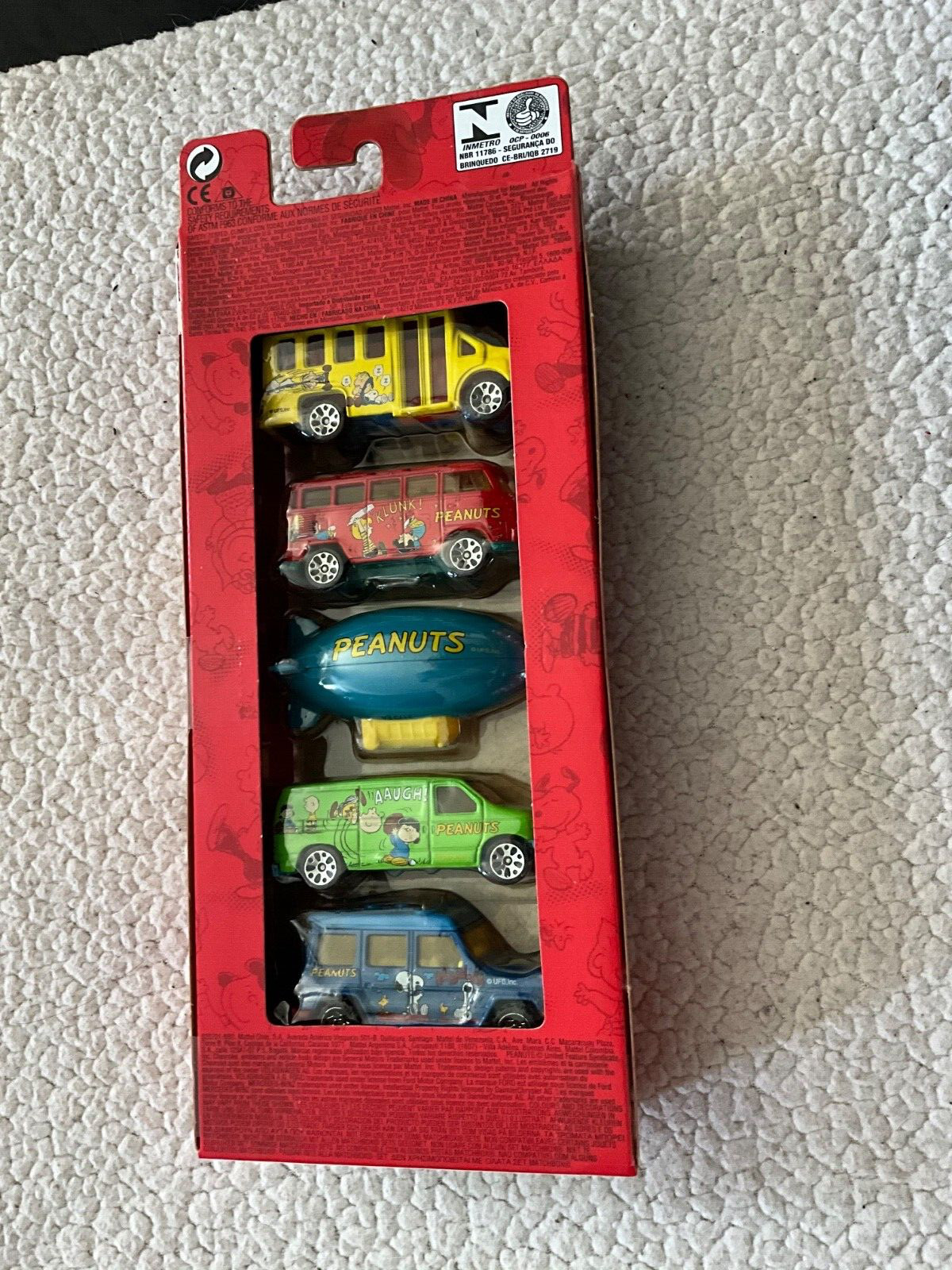 New 2003 Matchbox Mattel Snoopy Peanuts Die Cast Five Vehicle 5 Pack Set Coffret