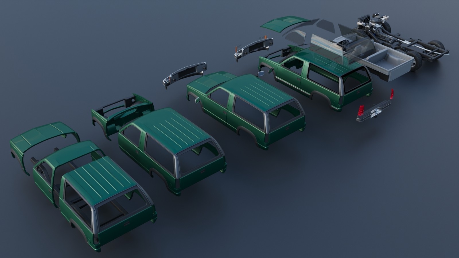 3d printed GMC Yukon 2 Door 1992 model car collectible replica