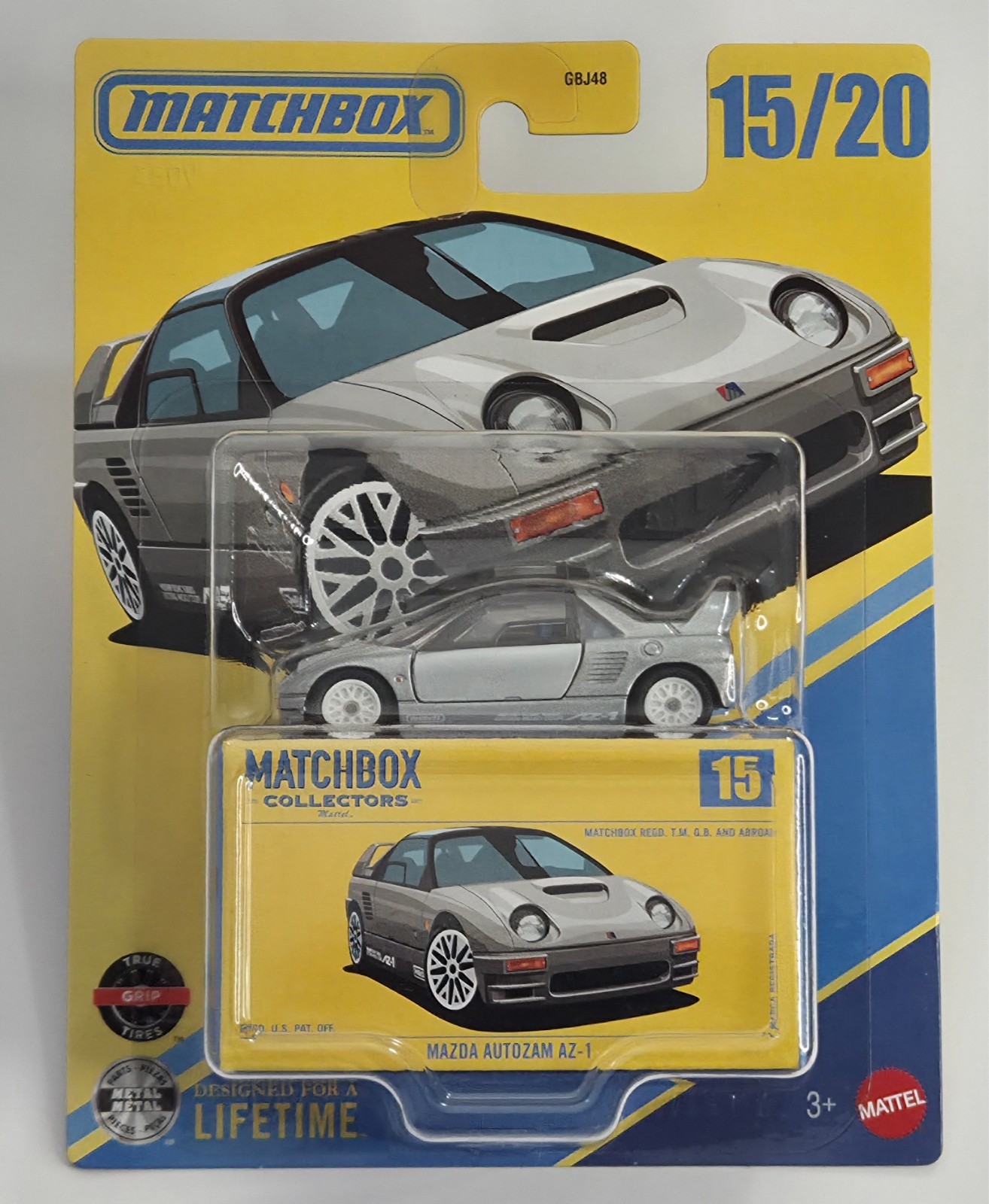 Mazda Autozam AZ-1 15/20 COLLECTORS SERIES Matchbox 2026 JJV96 silver GULLWING