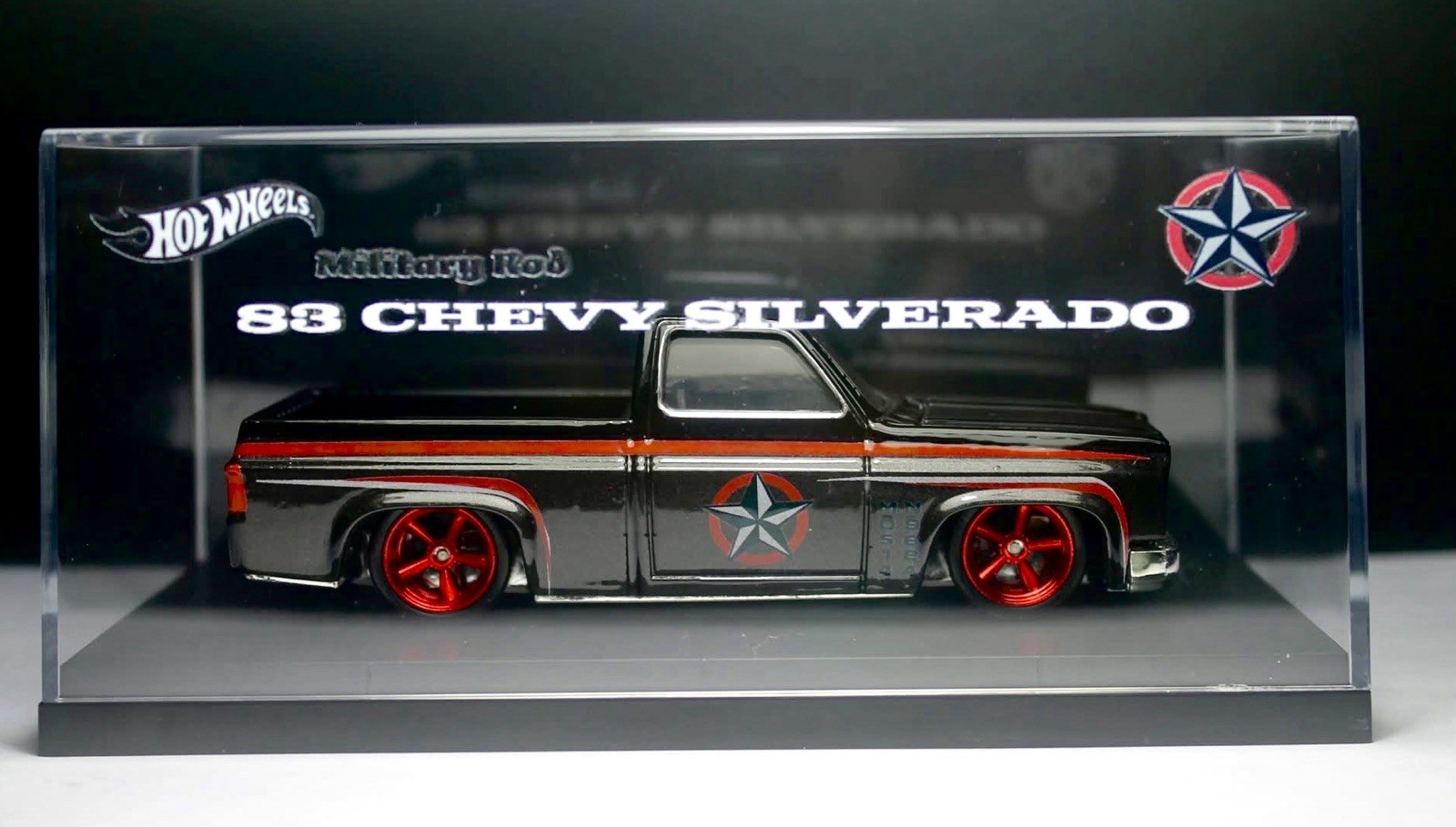 Hot Wheels 83 Silverado XL Military Rod Black Colour Custom Made