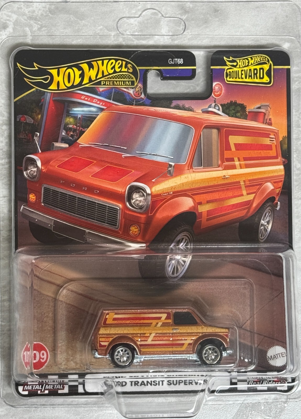 2024 Hot Wheels Boulevard # 109 Ford Transit Supervan ,Free shipping & Protector