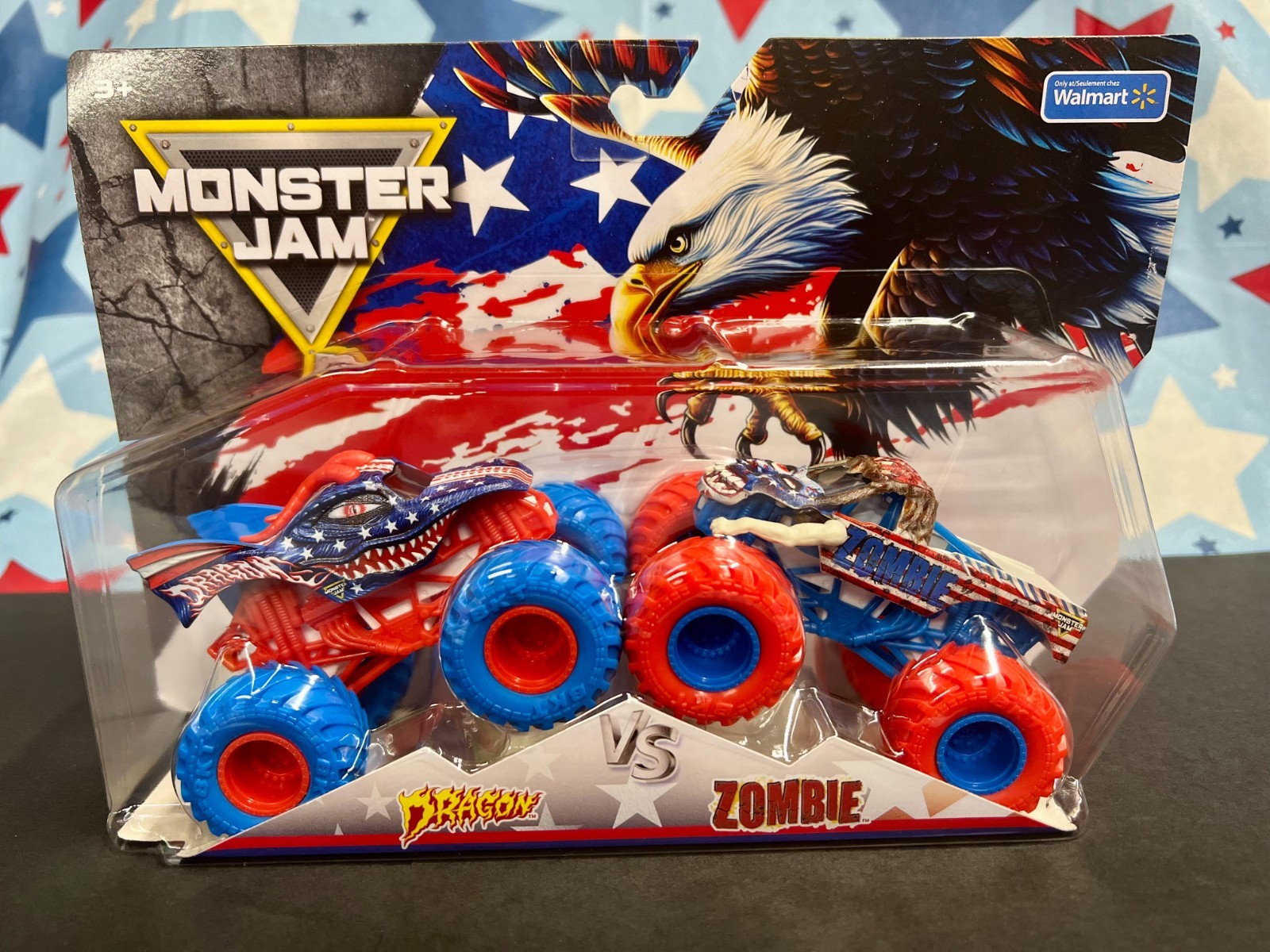 Monster Jam Stars & Stripes Series 2. 1/64 scalr Diecast Trucks.