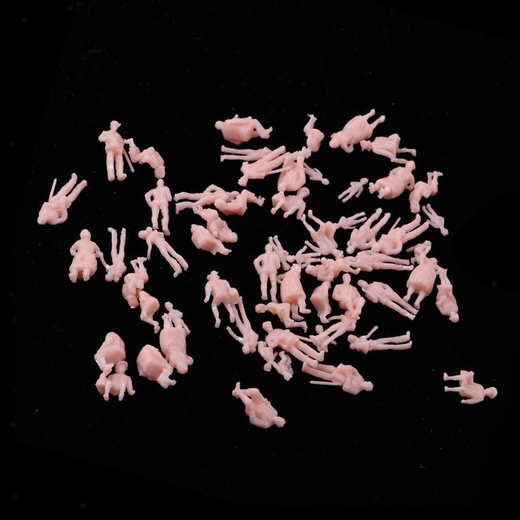Unpainted 1/87 1/87 60 Piece Scale Figures for Action