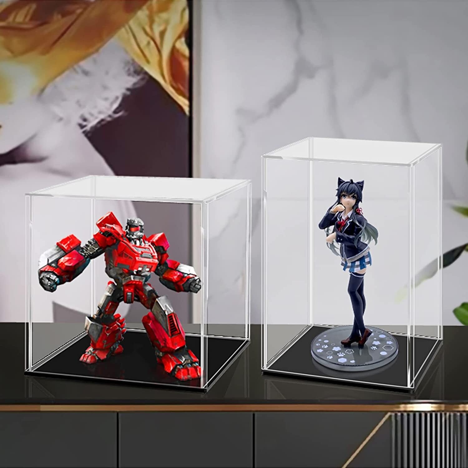 Clear Acrylic Display Case Dustproof Showcase for Action Figure/Toy/collection