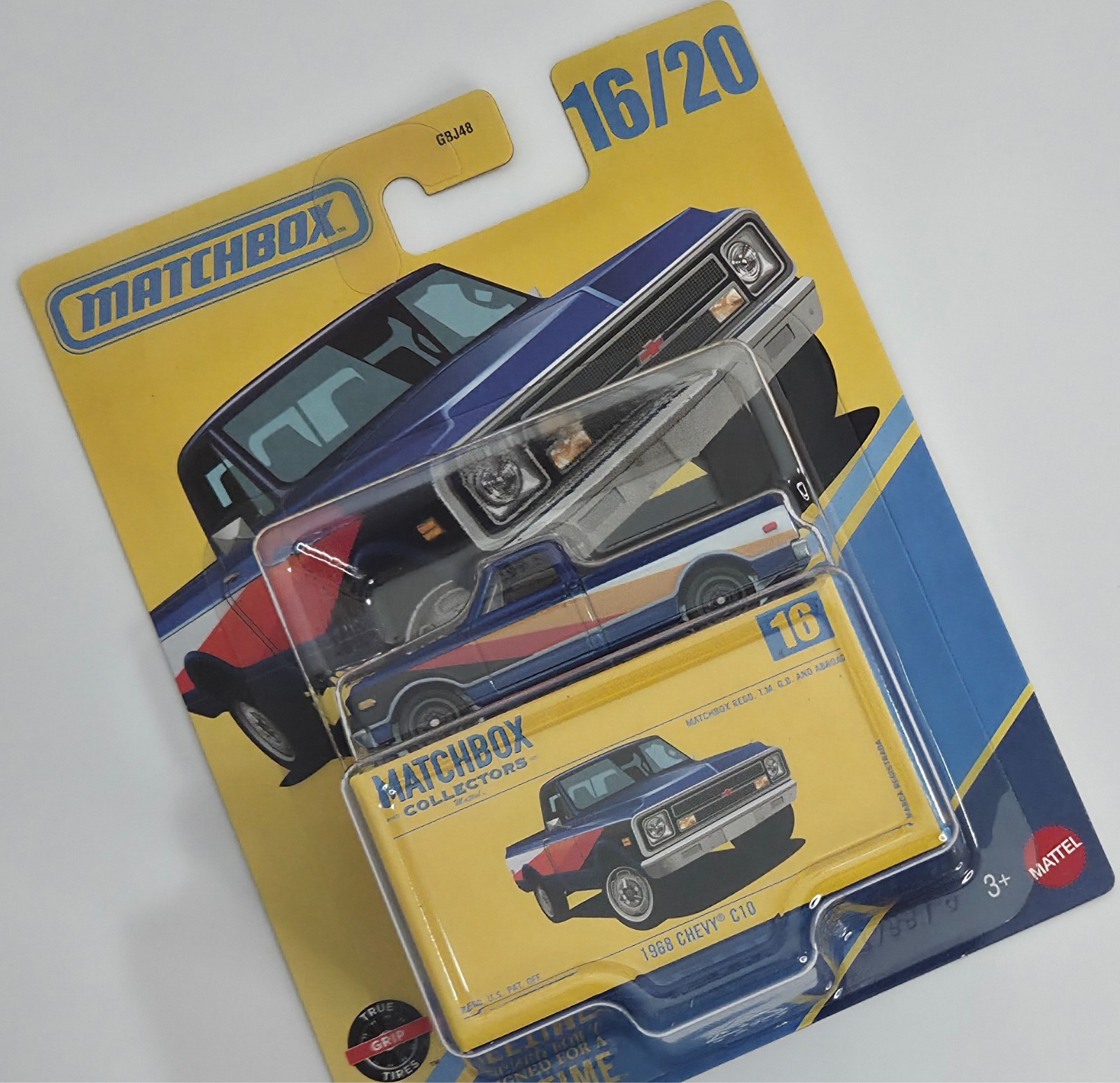 1968 Chevy C10 16/20 COLLECTORS SERIES Matchbox 2026 JJW06 blue pickup truck