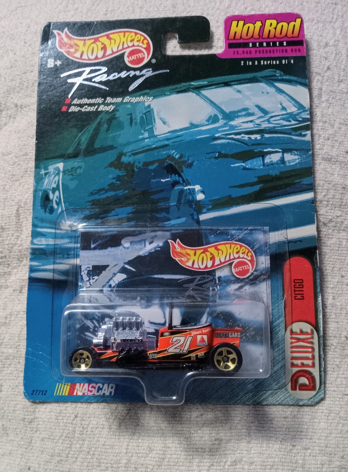 Hot Wheels Racing 1999 Hot Rod Series 2/4 Deluxe Citgo #21 Nascar T-Bucket