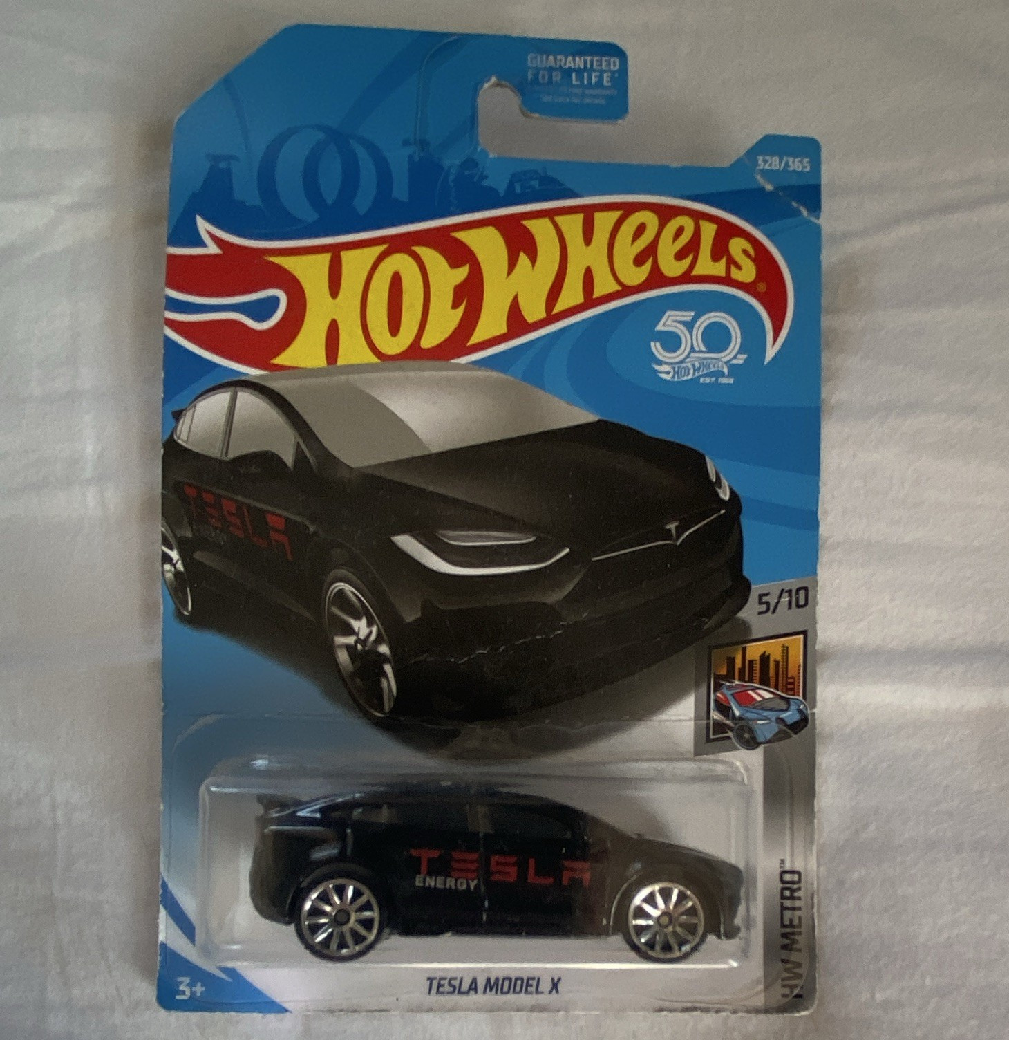 Hot Wheels Tesla Model X HW Metro 1:64 Diecast Black 50th Anniv 2017 Unopened