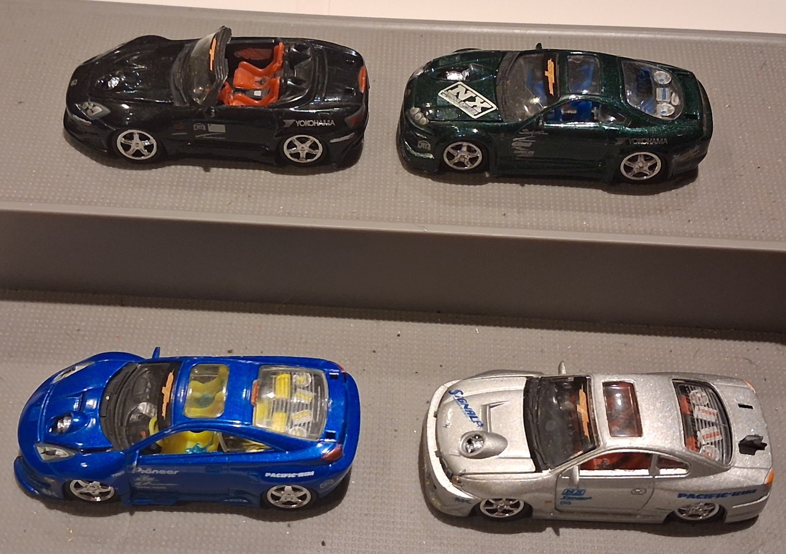 Lot Of 4 Muscle Machines 2002 Nissan SILVIA Toyota Celica GTS Supra Honda S 2000