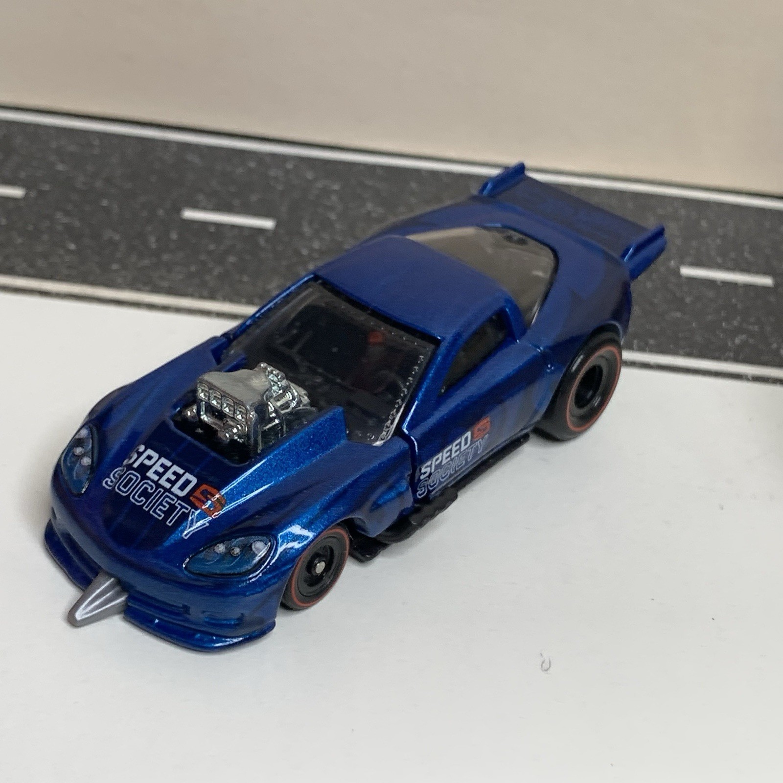 Hot Wheels Premium Boulevard ’12 Chevy Corvette Z06 Drag Racer Dragster Blue NM