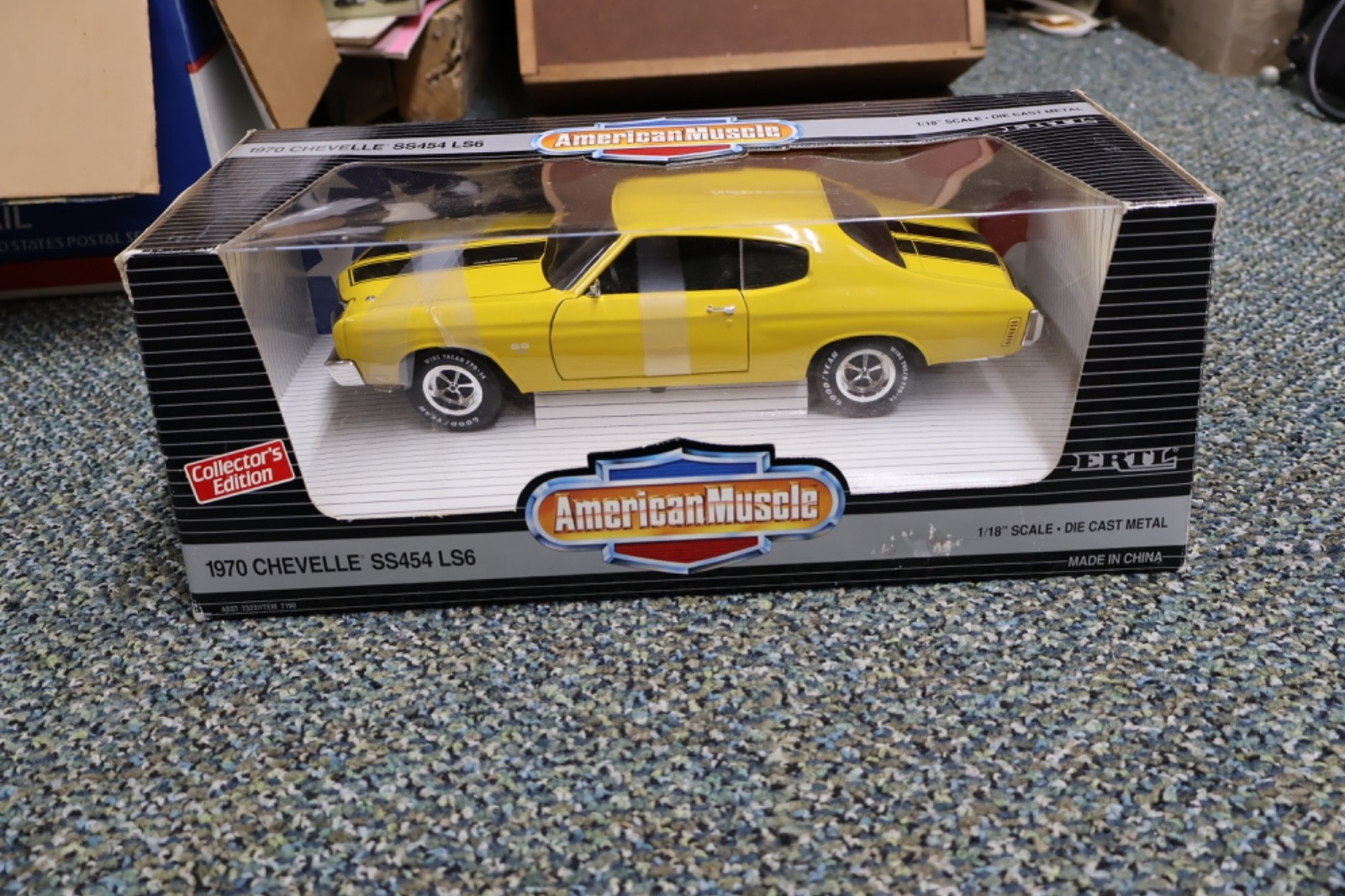 1/18 ERTL American Muscle 1970 Chevy Chevelle SS 454 LS6 in Yellow