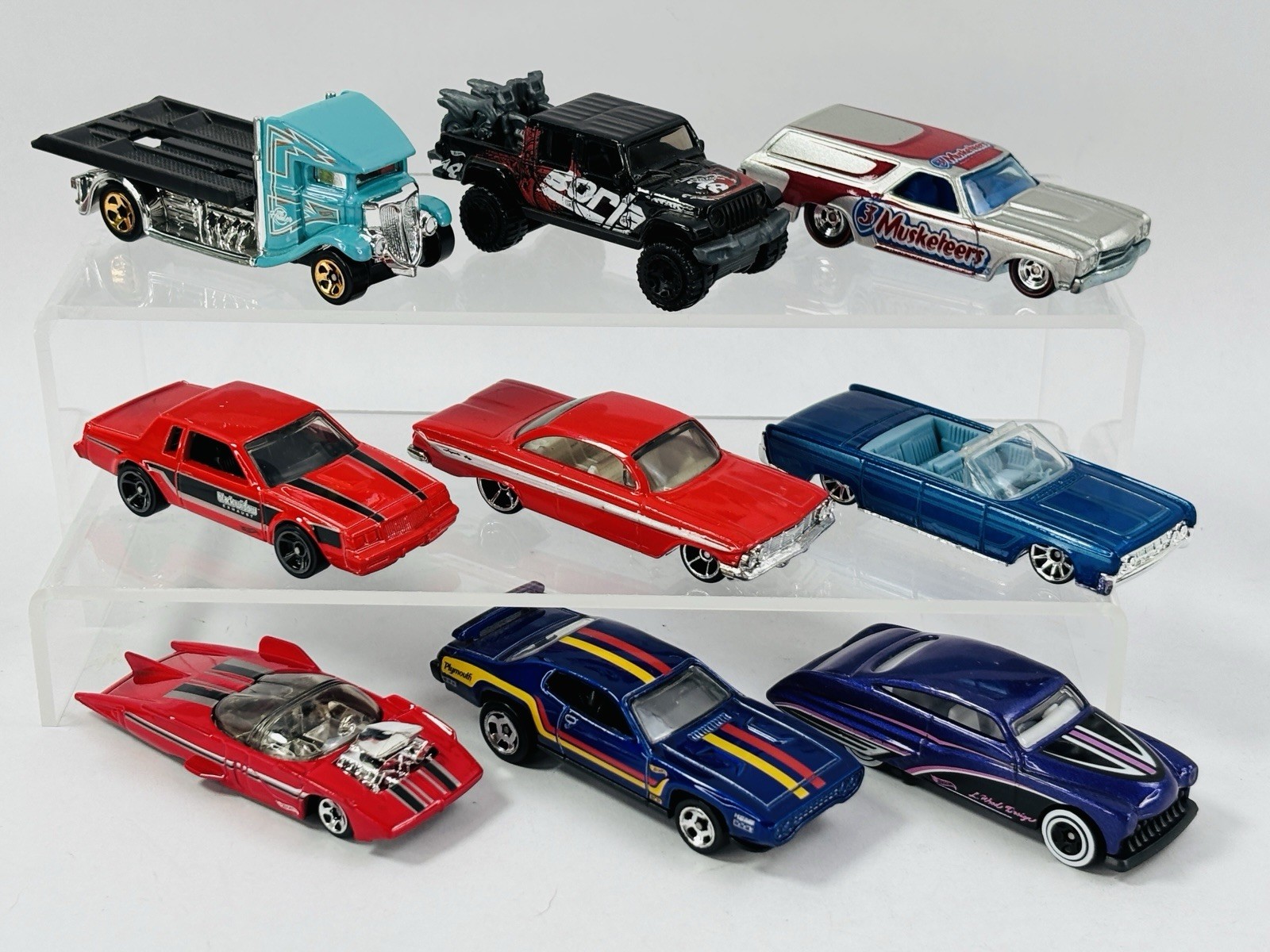 Lot of 9 Hot Wheels Diecast 1:64 Cars Various Makes Models Loose Lot #7