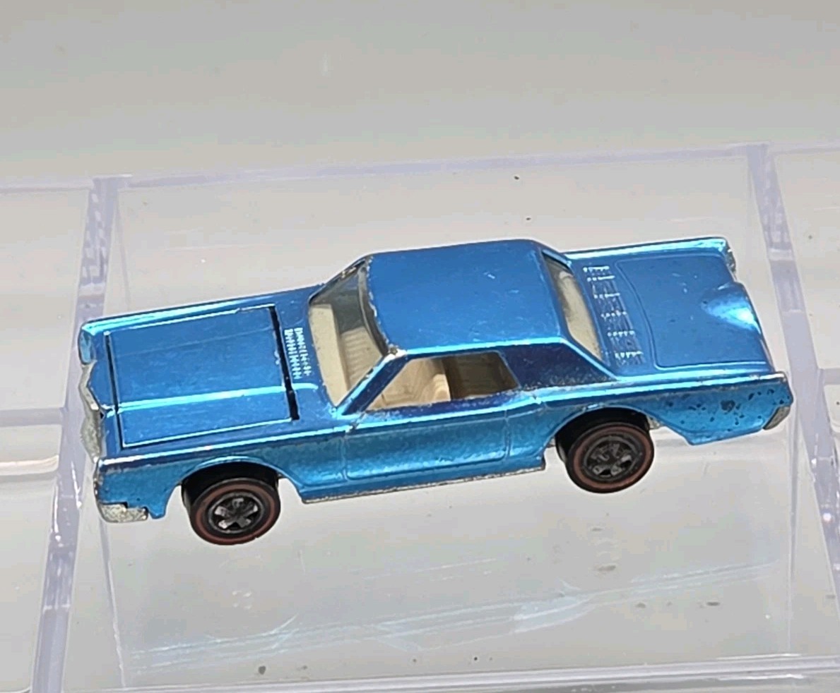 VTG Hot Wheels Redline 1968 Custom Continental Mark lll Blue USA