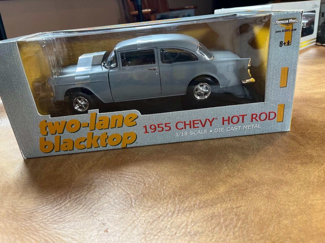 1955 Chevy Hot Rod, Two Lane Blacktop, Ertl-American muscle, 1/18, NIB, Rare.