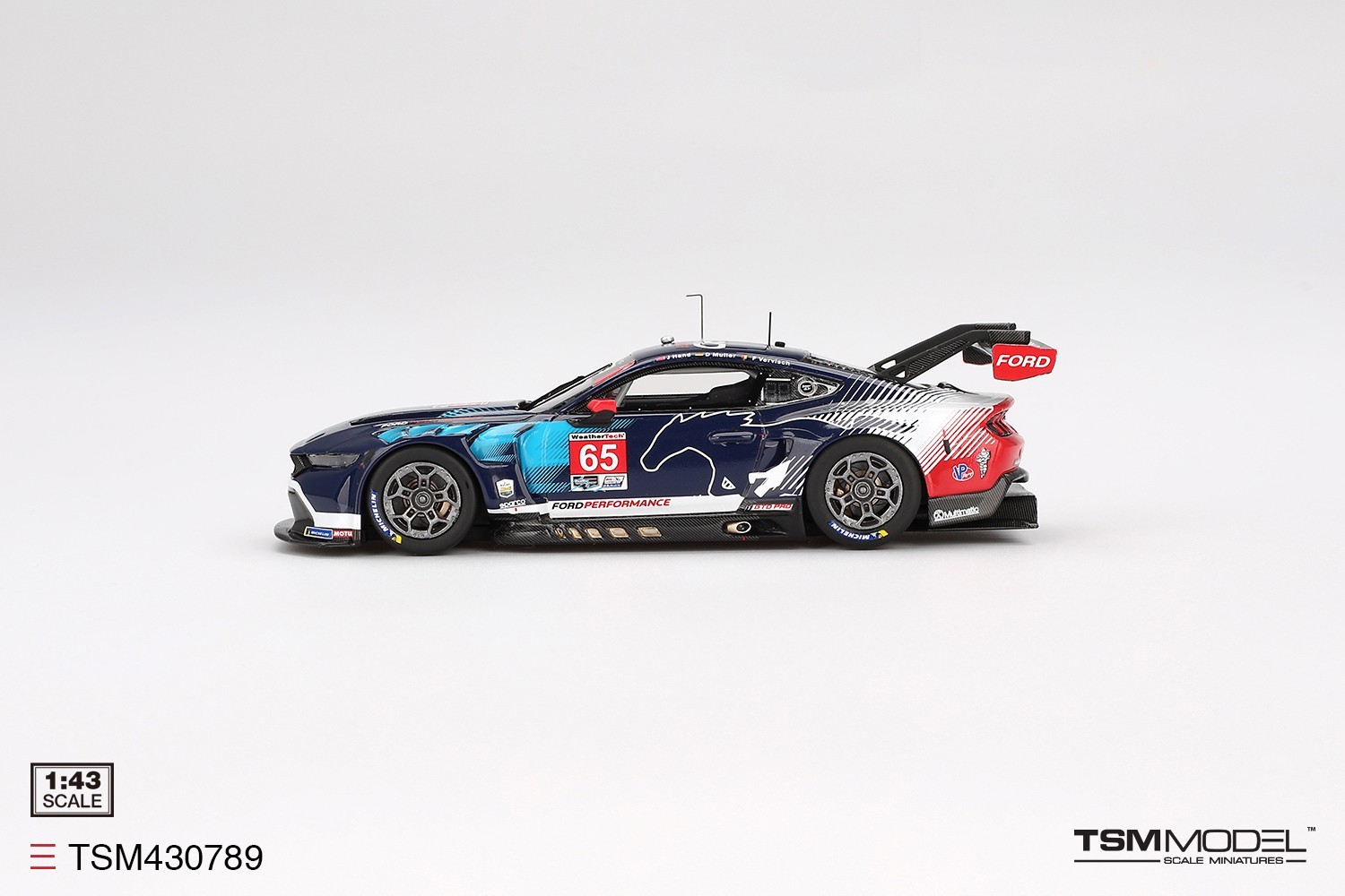 TSM-Model 1:43 Ford Mustang GT3 #65 Ford Multimatic Motorsports 2024 IMSA Dayton