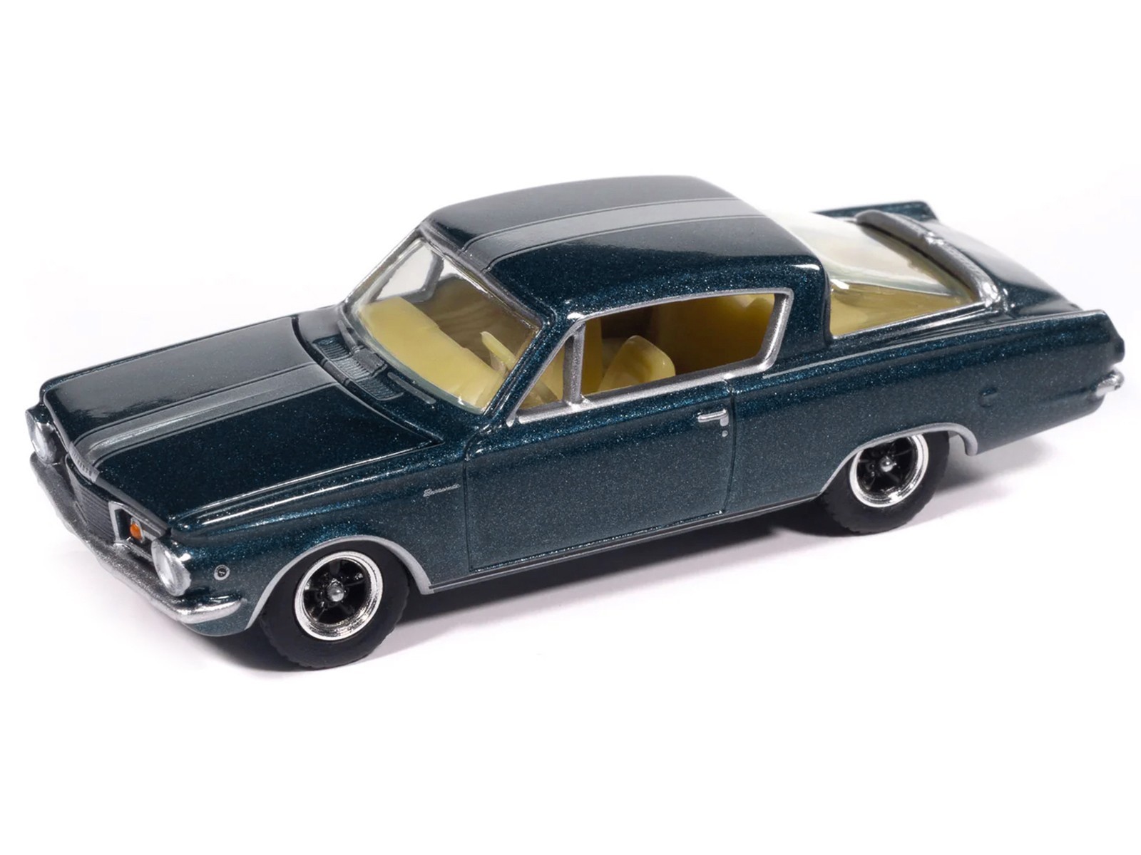 1965 PLYMOUTH BARRACUDA FORMULA S DARK BLUE 1/64 BY AUTO WORLD 64522-AWSP207 B