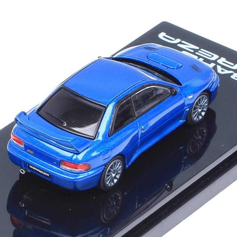 Blue Subaru Impreza 22B STI GC8 1:64 HJ64 Alloy Car Model – European Edition New