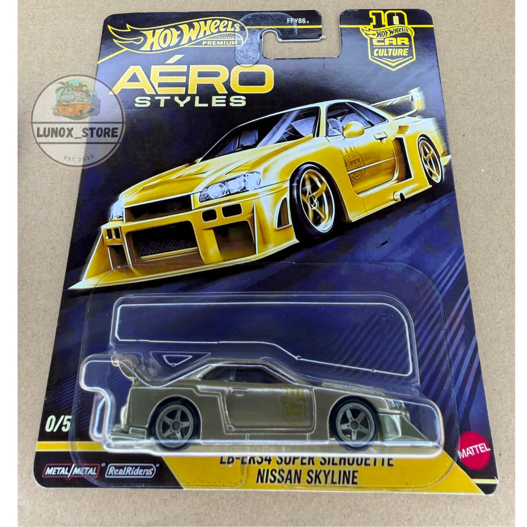 Hot Wheels Aero Styles Gold LBWK LB-ER34 Super Silhouette [Custom CHASE Diecast]