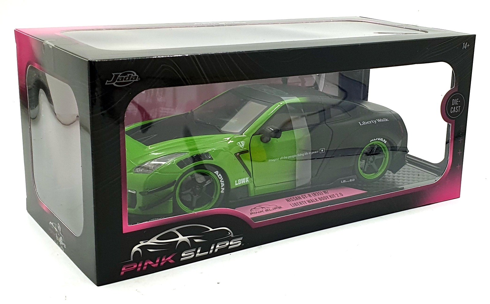 Jada Pink Slips 1/18 Scale 35724 – Nissan GT-R (R35) Liberty Walk Body Kit 2.0