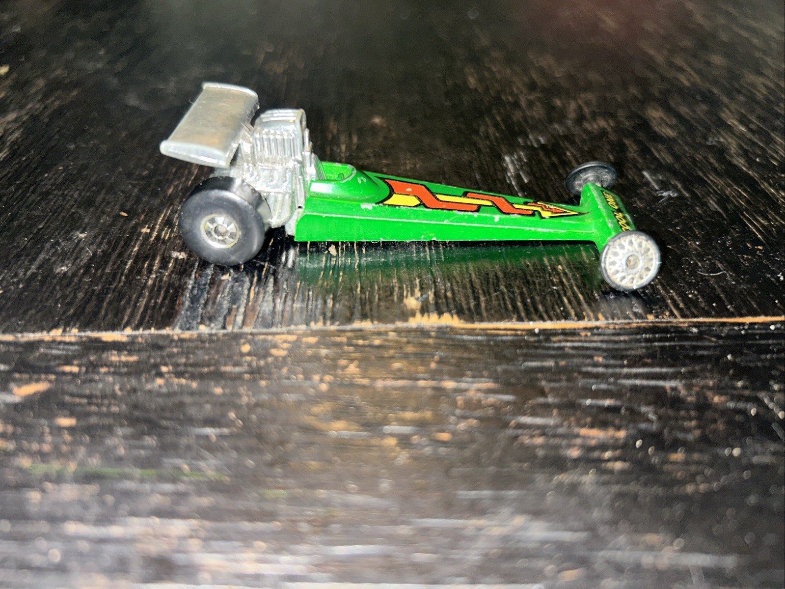 HOT WHEELS VTG 1:64 1975 COOL ONE DRAGSTER FUNNY CAR GREEN BLACKWALL