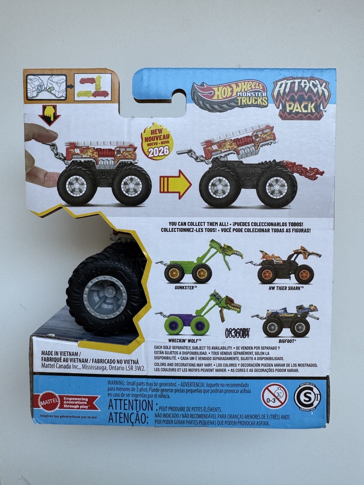 Hot Wheels Monster Trucks Attack Pack HW 5-Alarm 2026 Fire Truck New