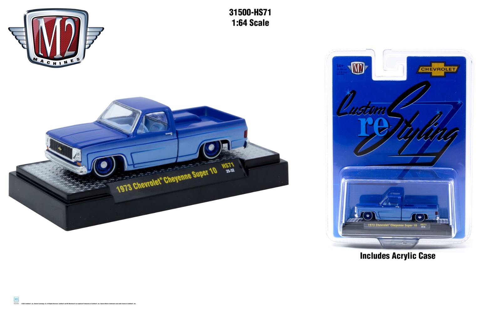 1973 Chevy Cheyenne Super 10 Restyling HS71 Limited Edition Hobby Exclusive Blue