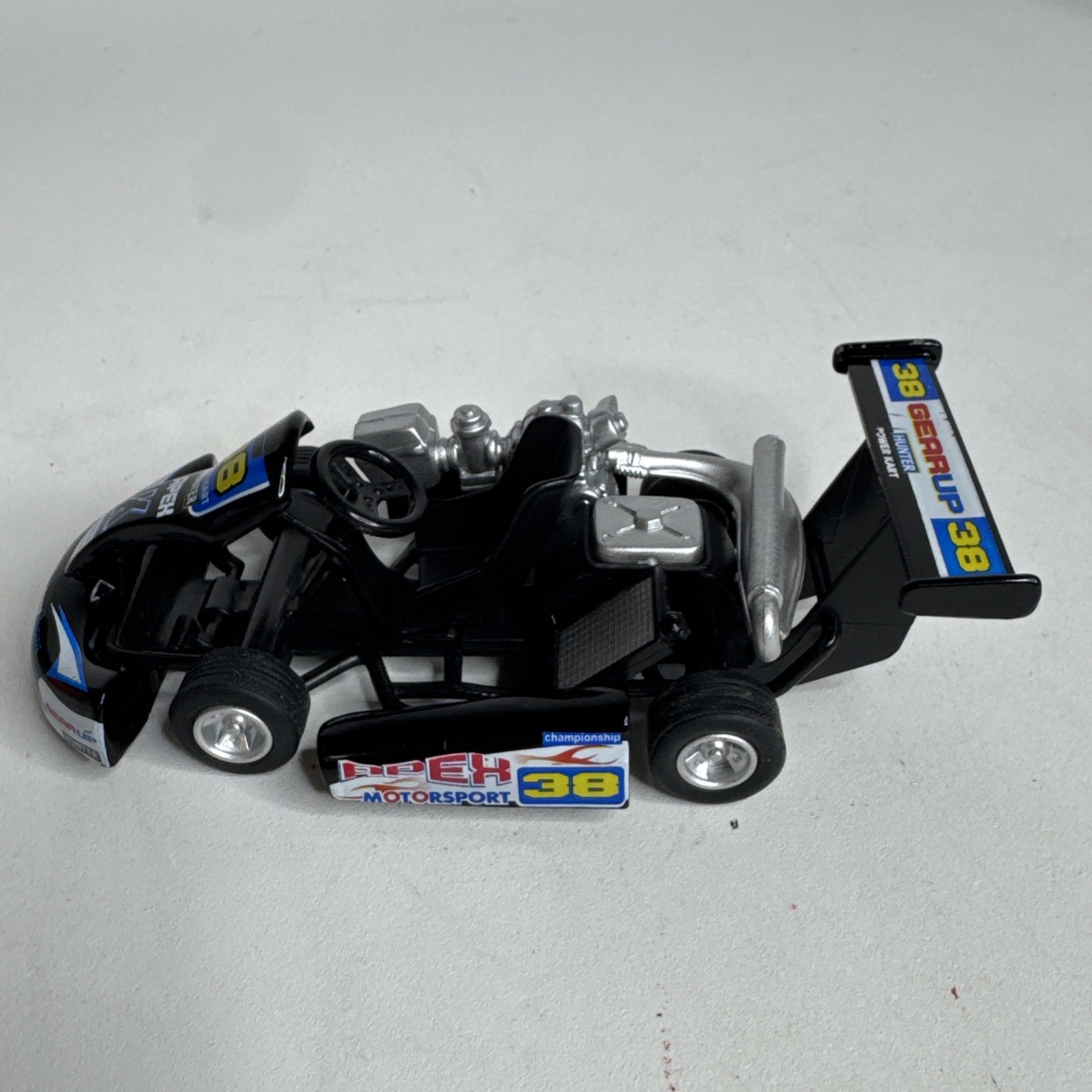 Lot Of 2 Kintoy Diecast GO-karts #38 Gear Up World Racer Pull Back Orange Black