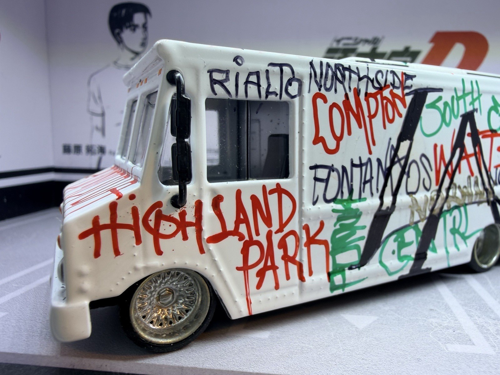 Food Truck MIJO 1:64 Die-cast American Diorama California Graffiti Taco Truck