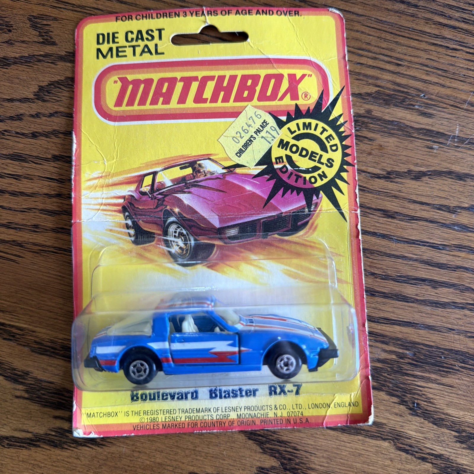 Lesney Matchbox 1980 Hong Kong Blue MB76A SAVANNA RX7 Boulevard Blaster New