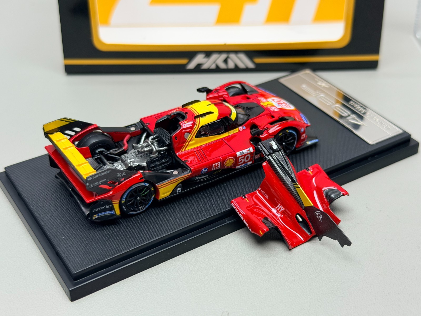 HKM 1/64 Ferrari 499P Hypercar Le Mans Alloy Car Model