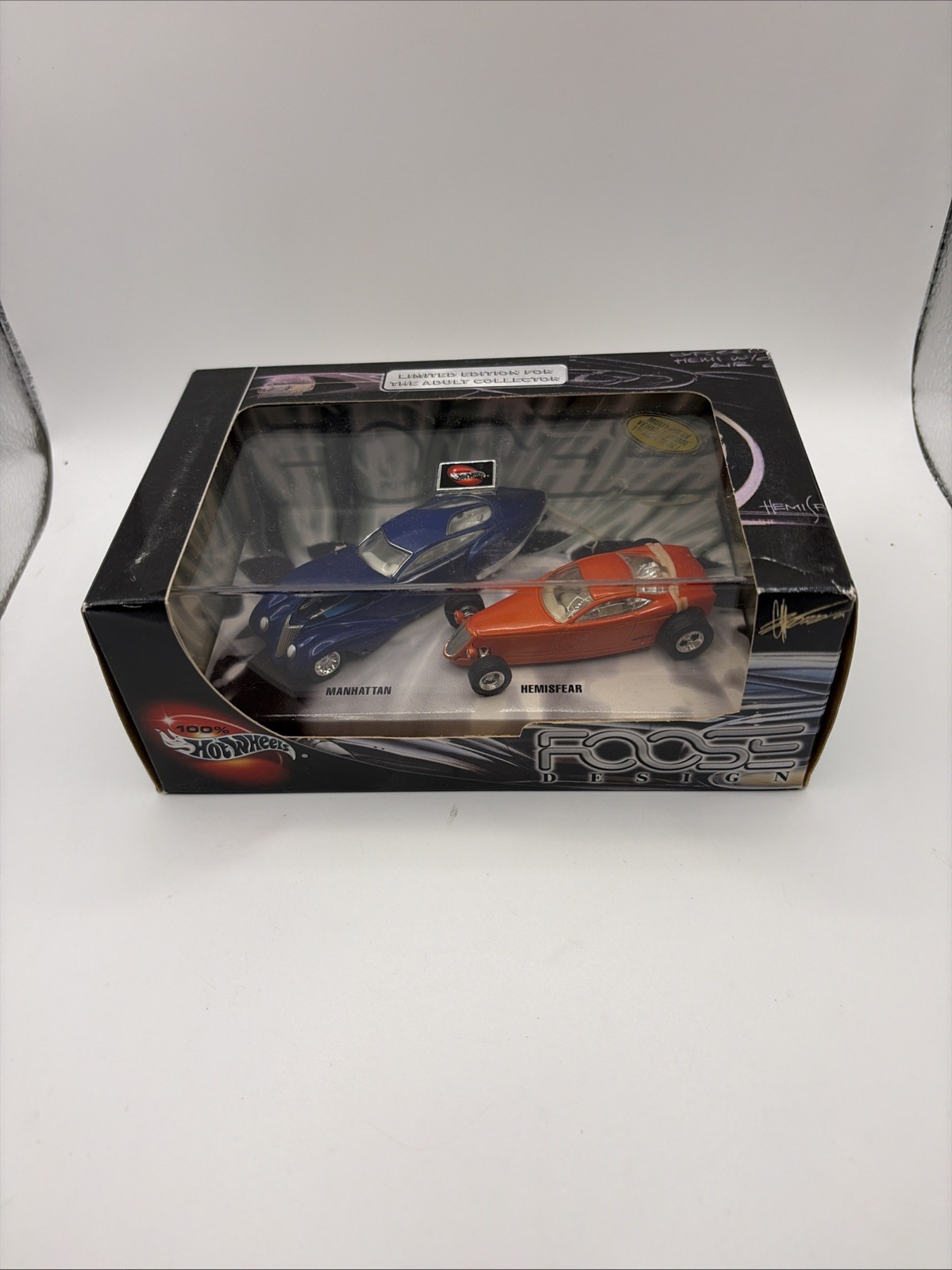 2001 Hot Wheels 100% Foose Design 2-Car Set #53695 Manhattan and Hemisfear NEW