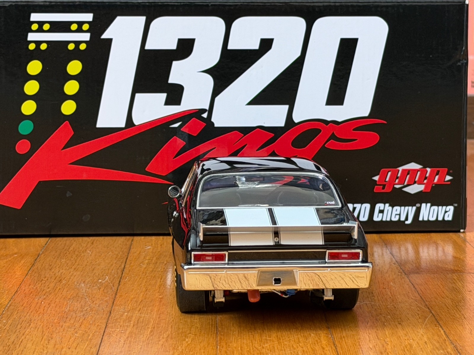 GMP 1320 Kings 1970 Chevy Nova Diecast Model Street Rod Black 1/18 pro street