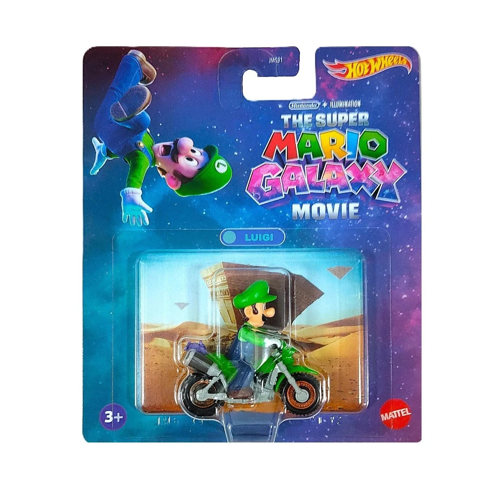 Hot Wheels Luigi The Super Mario Galaxy Movie Motorcycle, 1:64