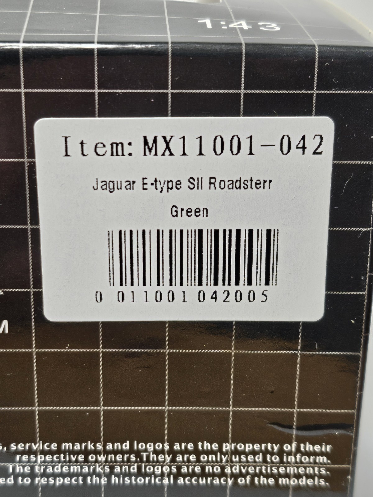 Matrix 1/43 JAGUAR E-TYPE roadster in British racing green!