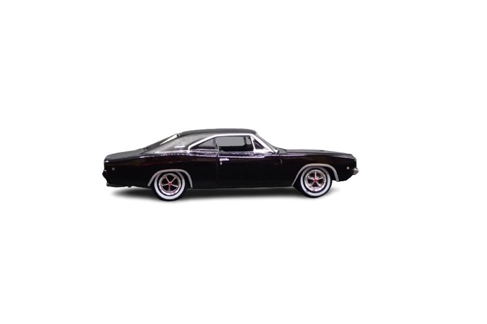 1968 Dodge Charger R/T – Black Diecast 1:64 Scale Model – Greenlight 44724
